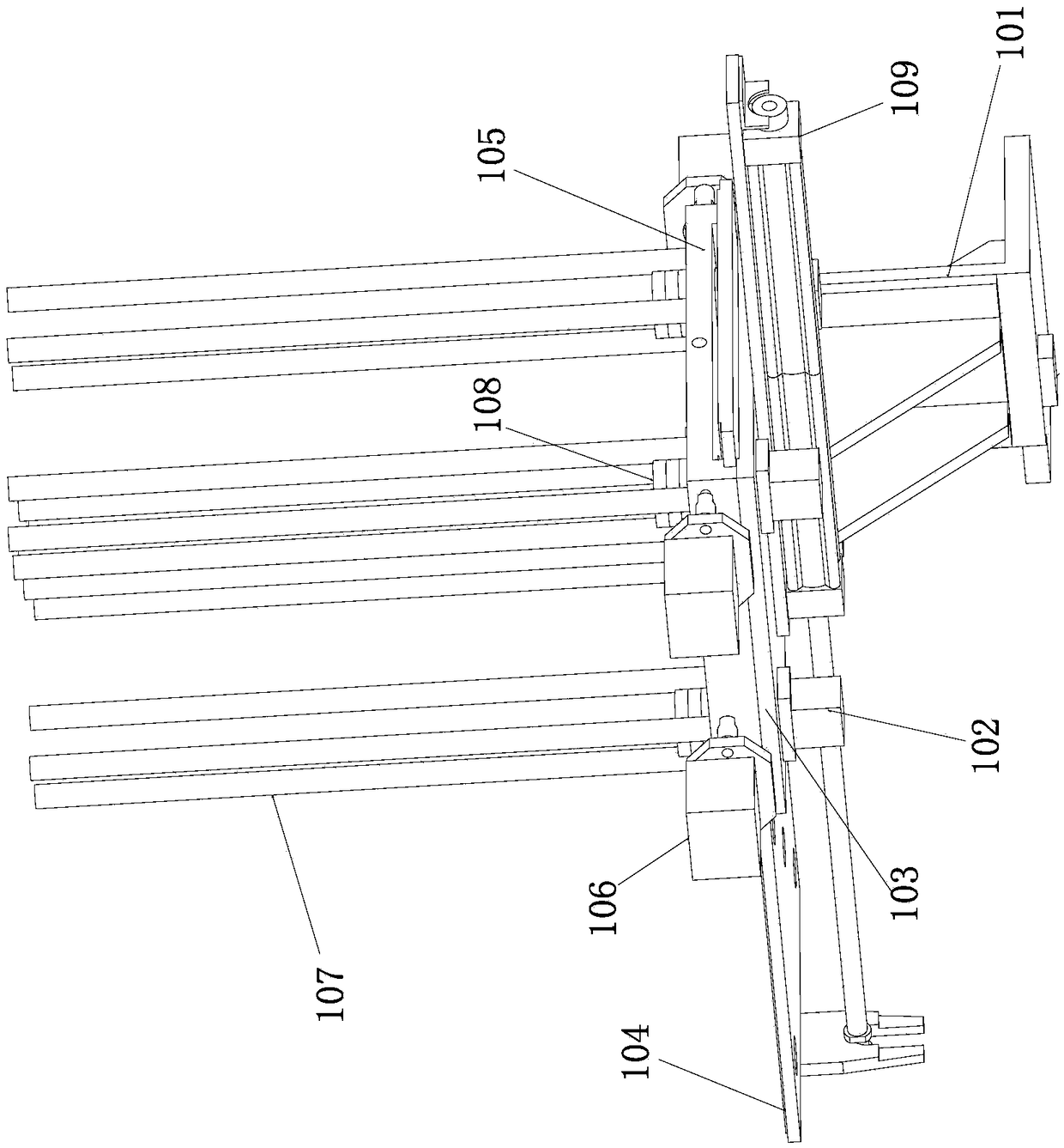 Automatic feeding and discharging device of punch machine