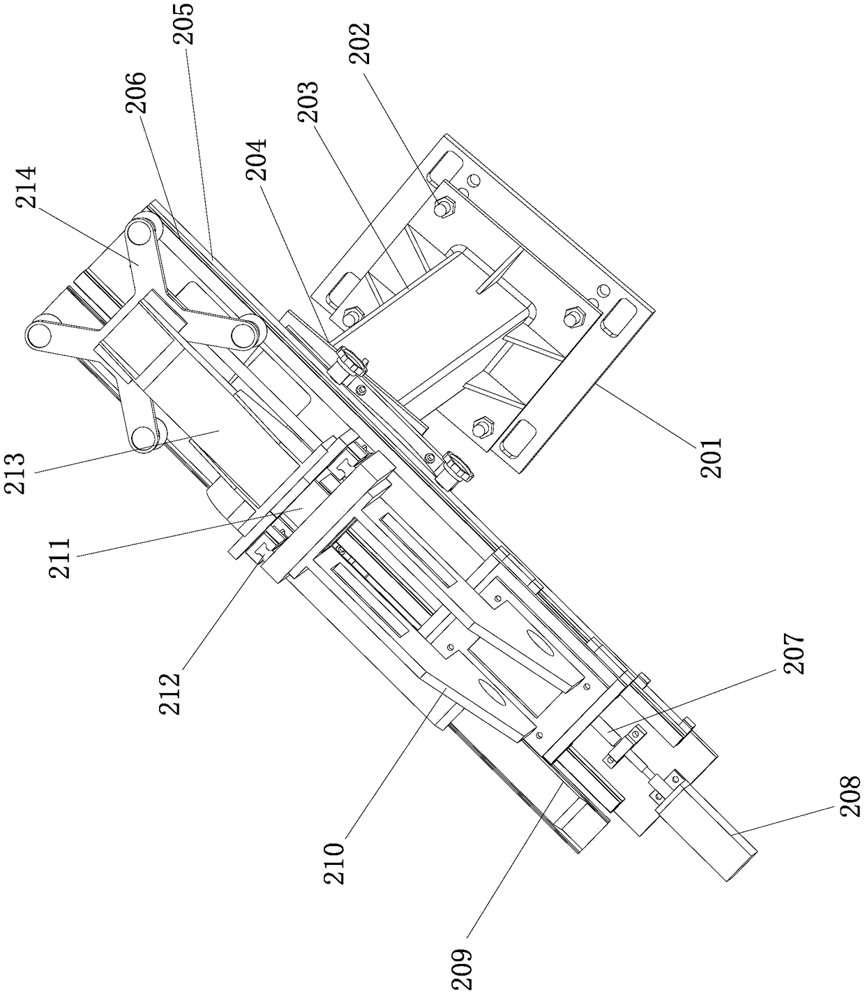 Automatic feeding and discharging device of punch machine