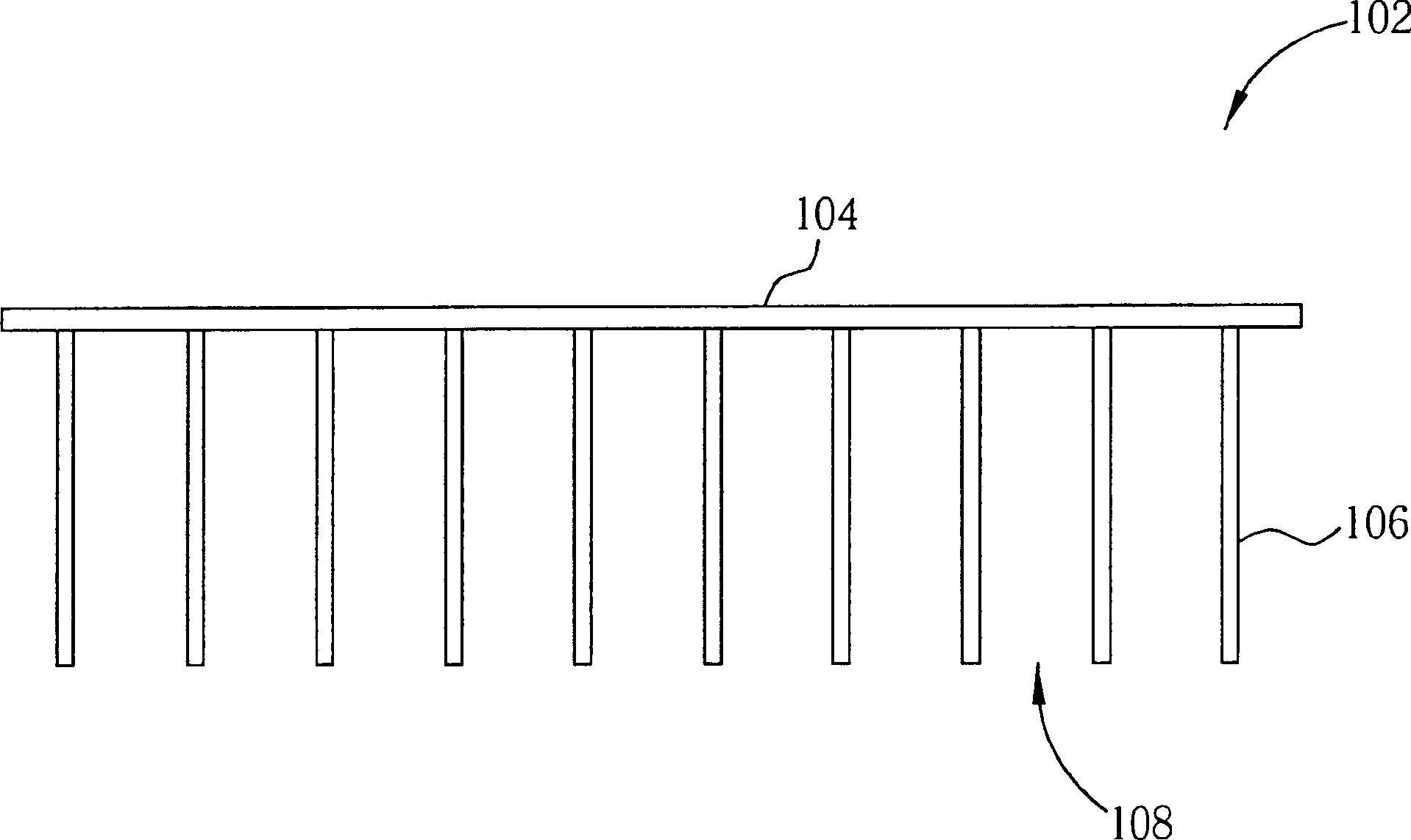 Partition structure for buffering package material