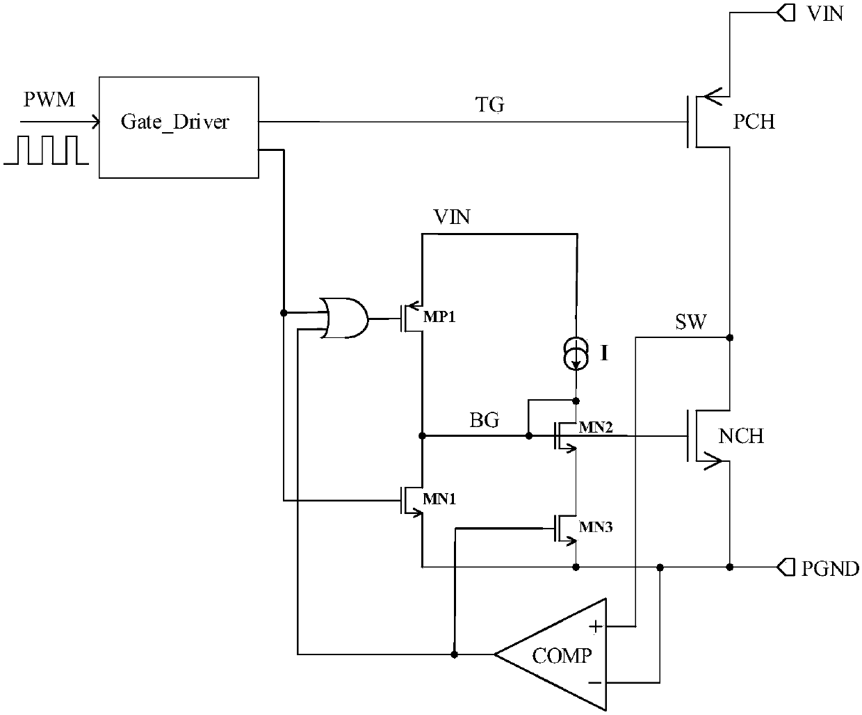 An anti-ringing circuit