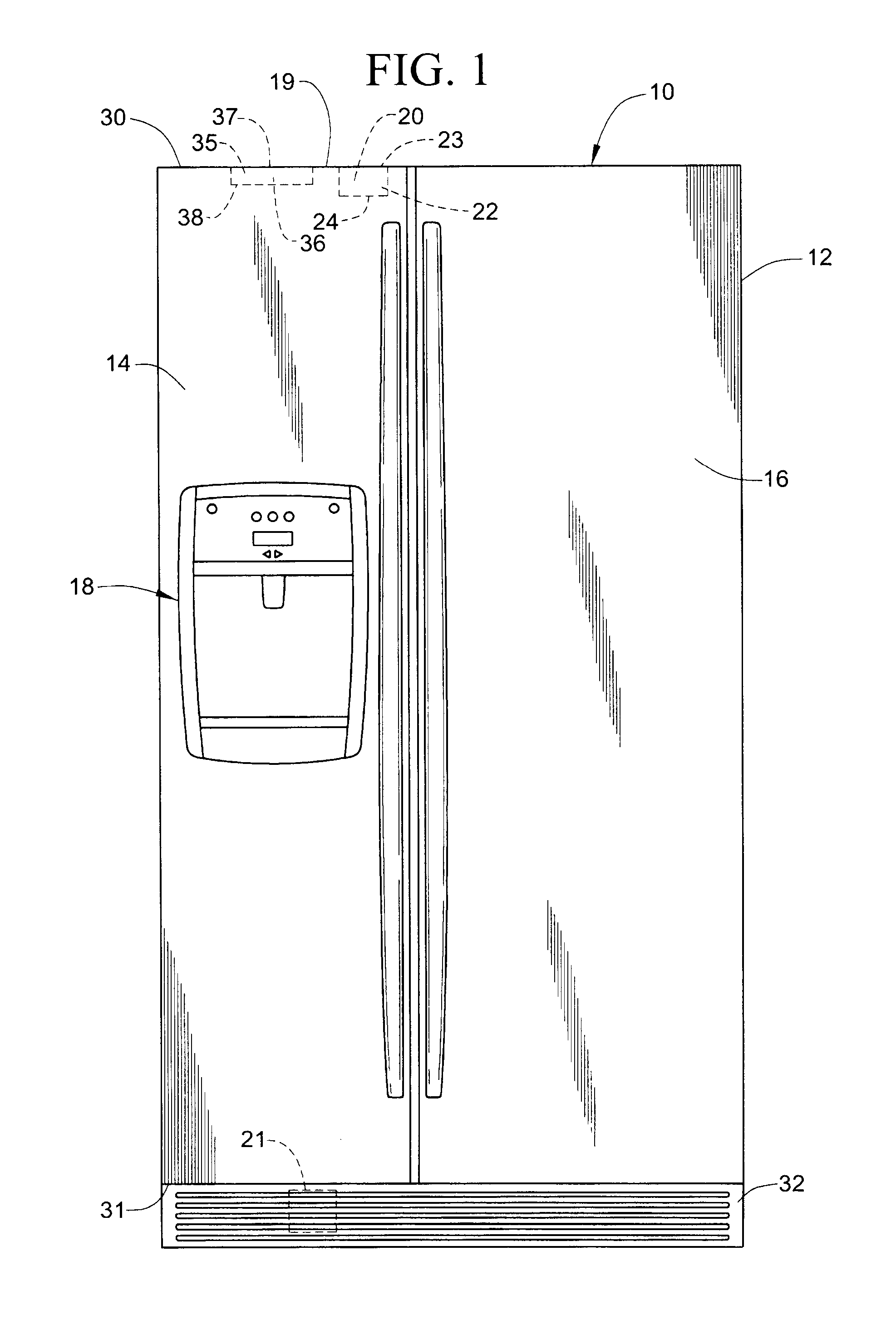 Refrigerator with plug-in power supply