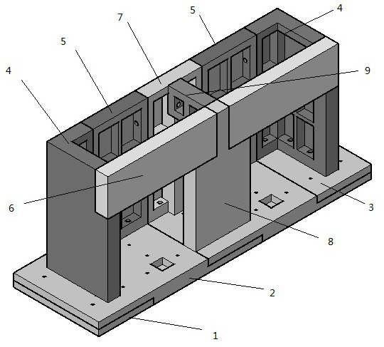 A division method of prefabricated basic modules of ring main unit and its installation and connection method