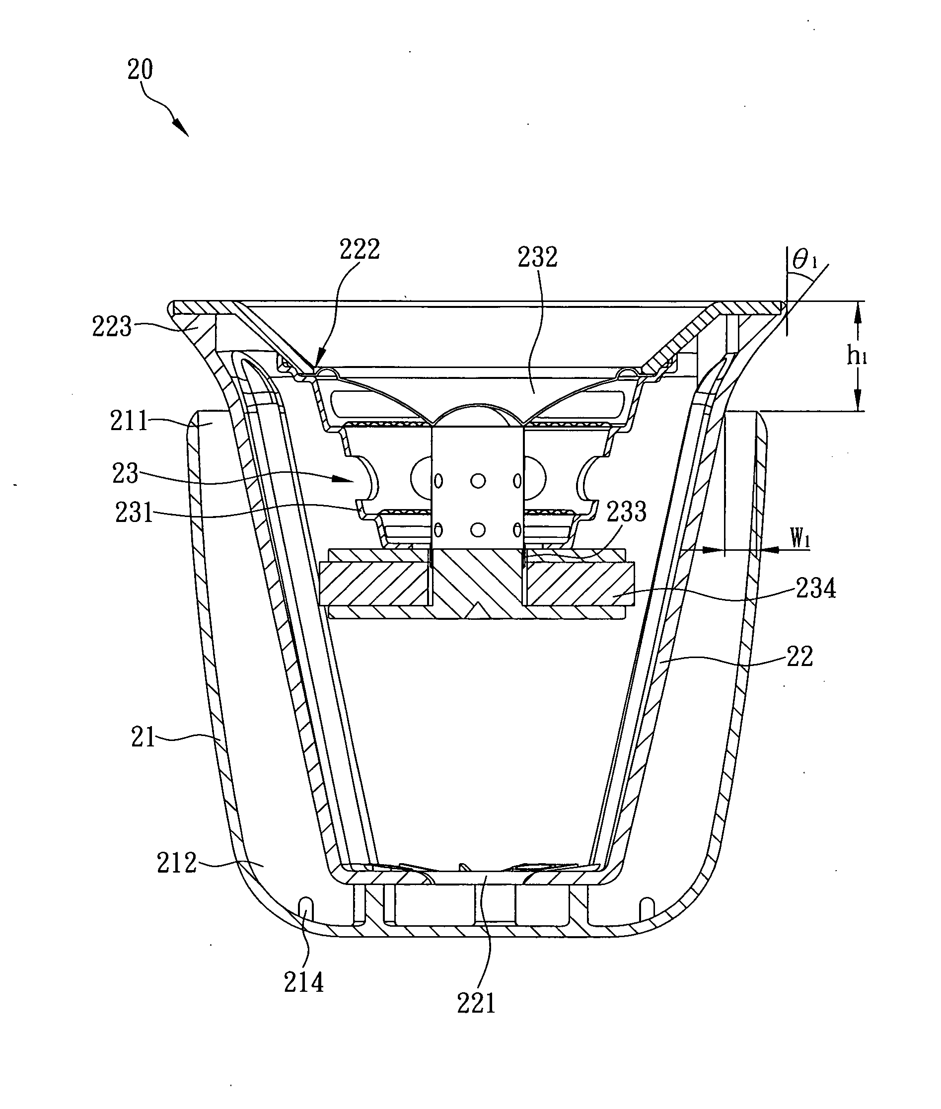 Audio radiation type reflective sound box structure