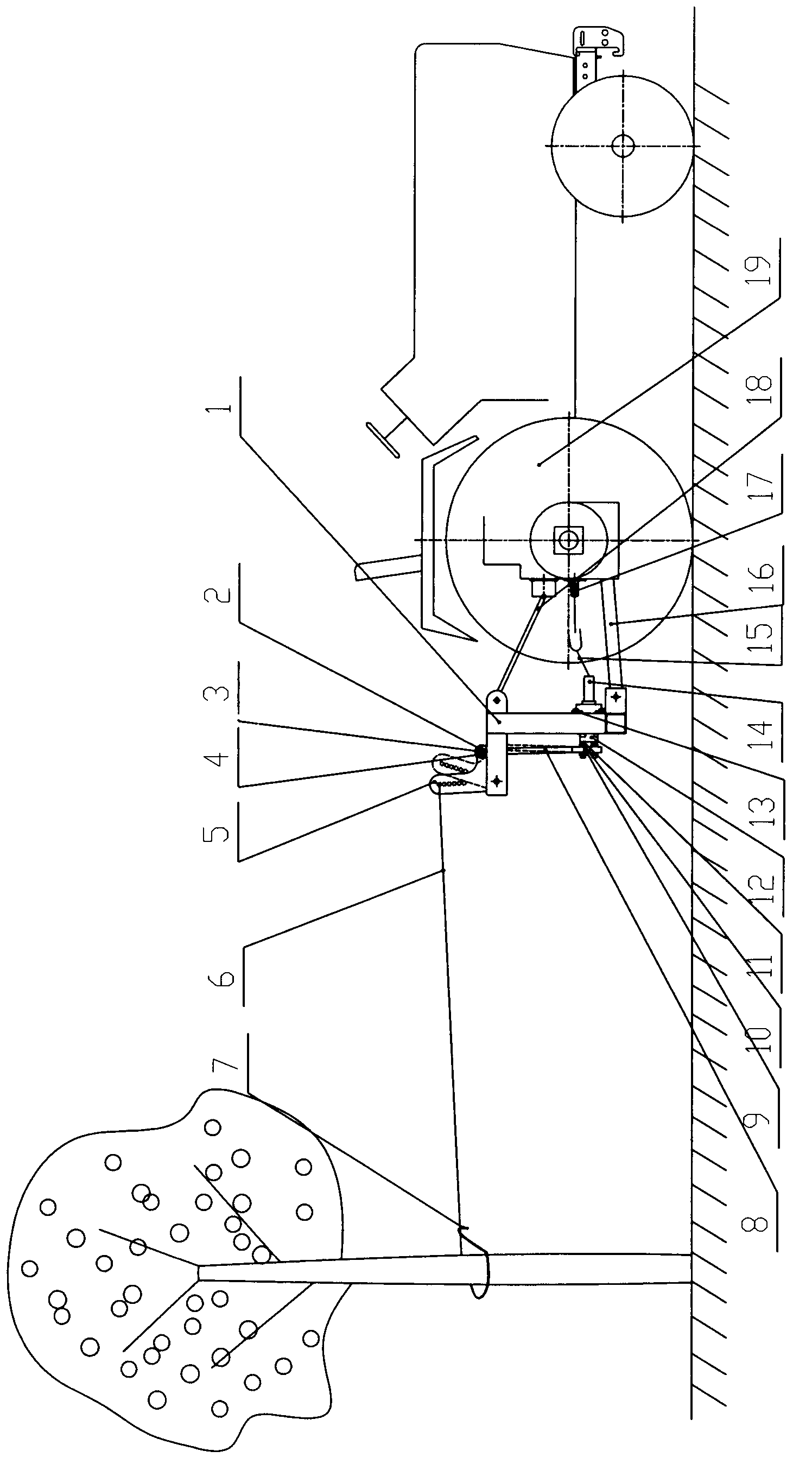 Vibrating fruit tree harvester