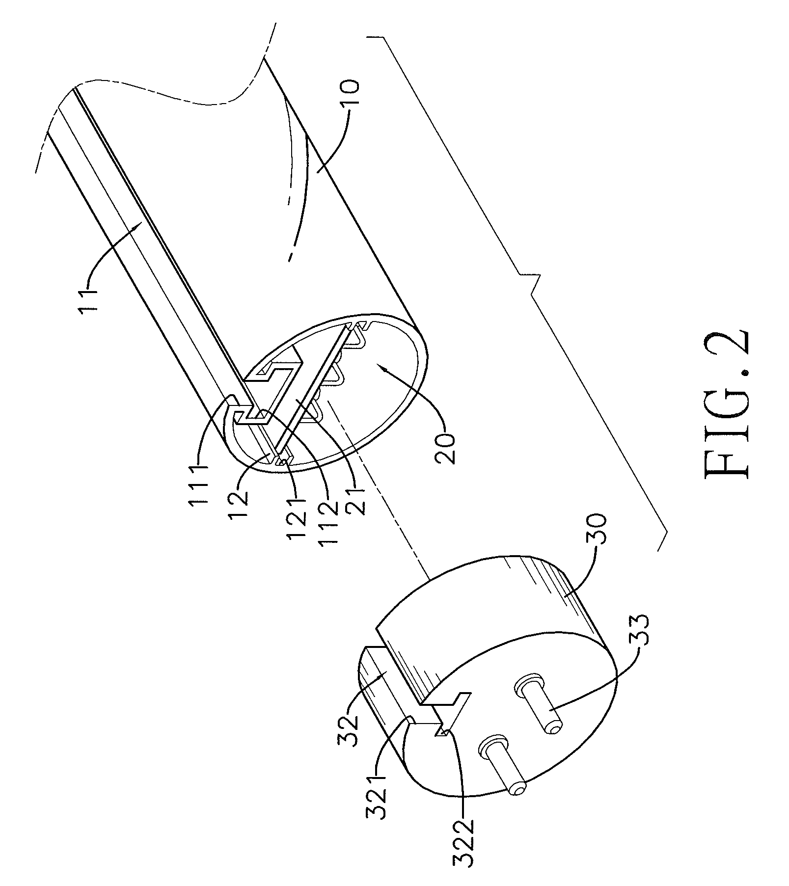 Lamp having mounting slot