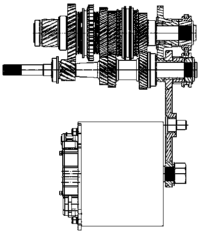 Automobile hybrid power structure based on AMT capable of adapting to speed change requirements of different vehicle types