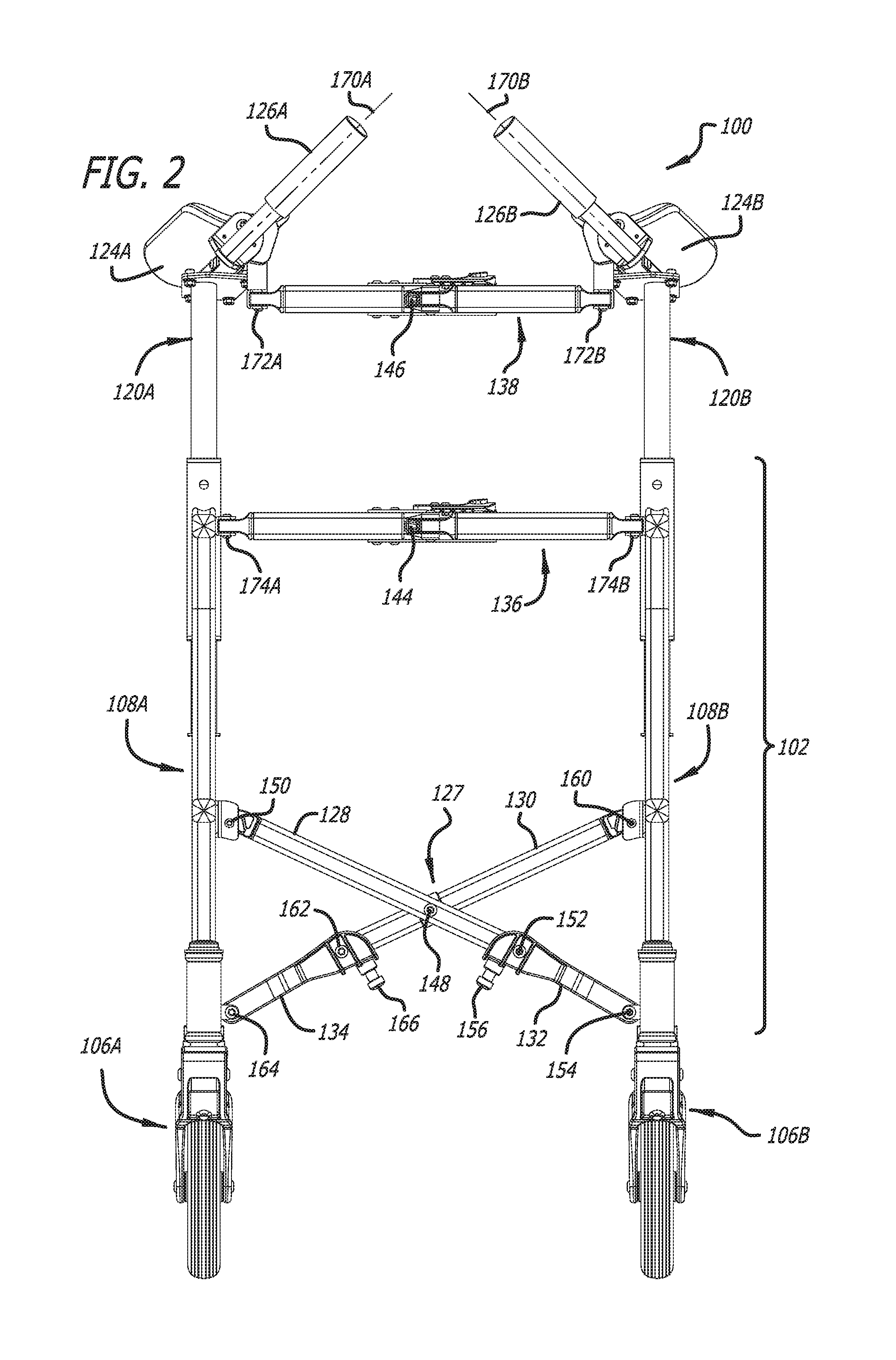 Collapsible upright wheeled walker apparatus