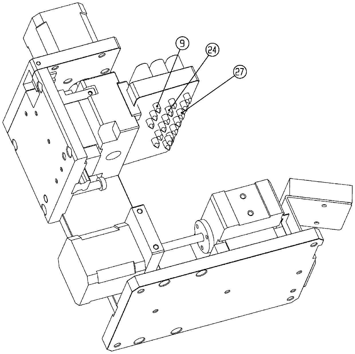 Micro-column gel card puncturing device