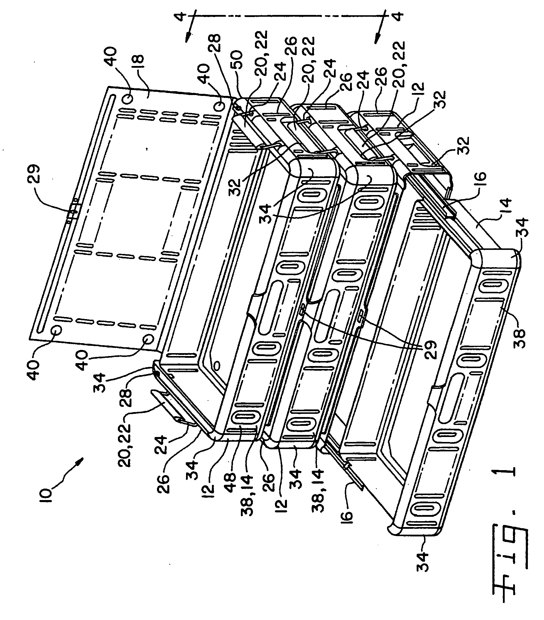 Orthopaedic instrument sterilization case