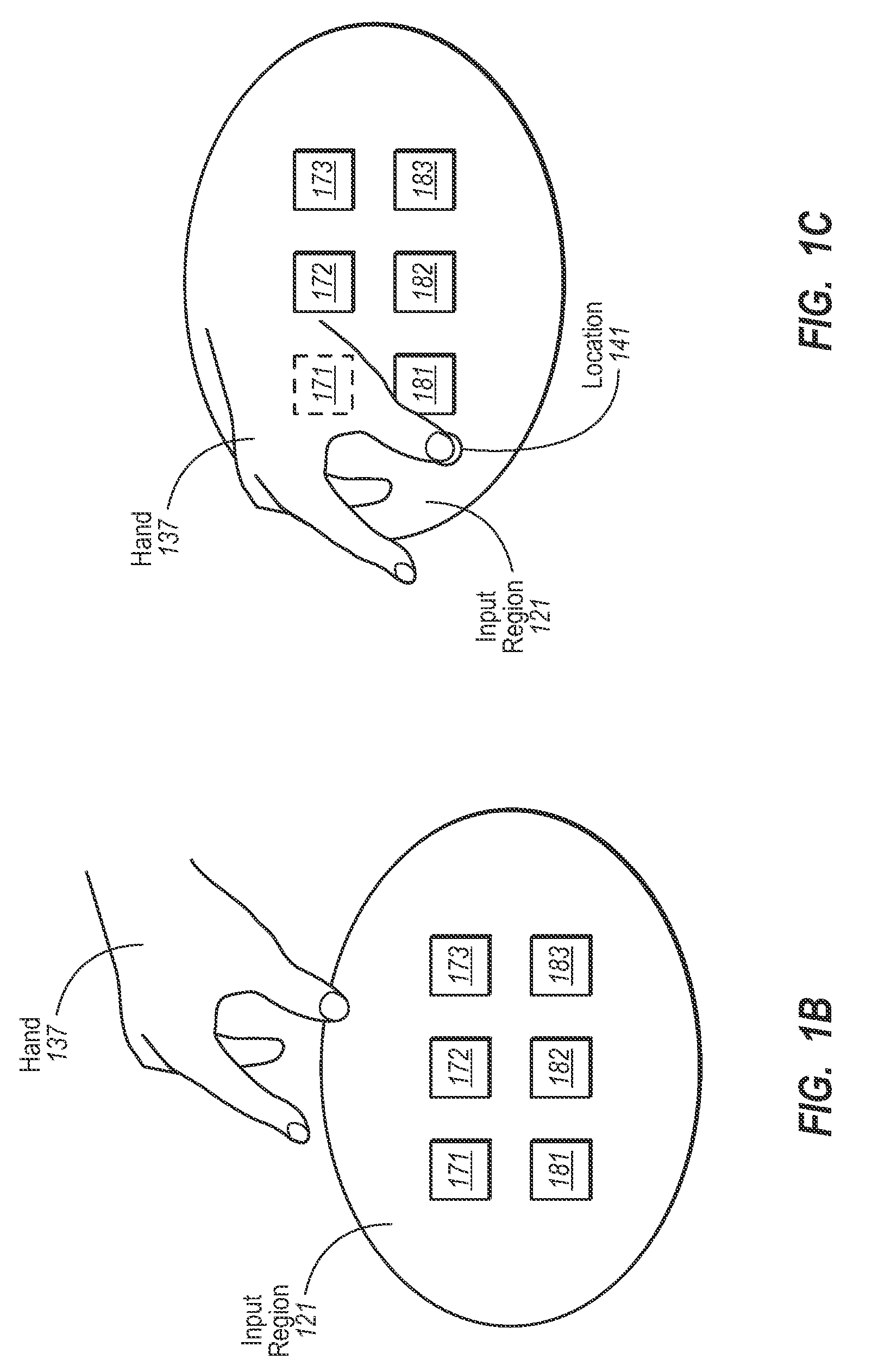 Recognizing selection regions from multiple simultaneous inputs