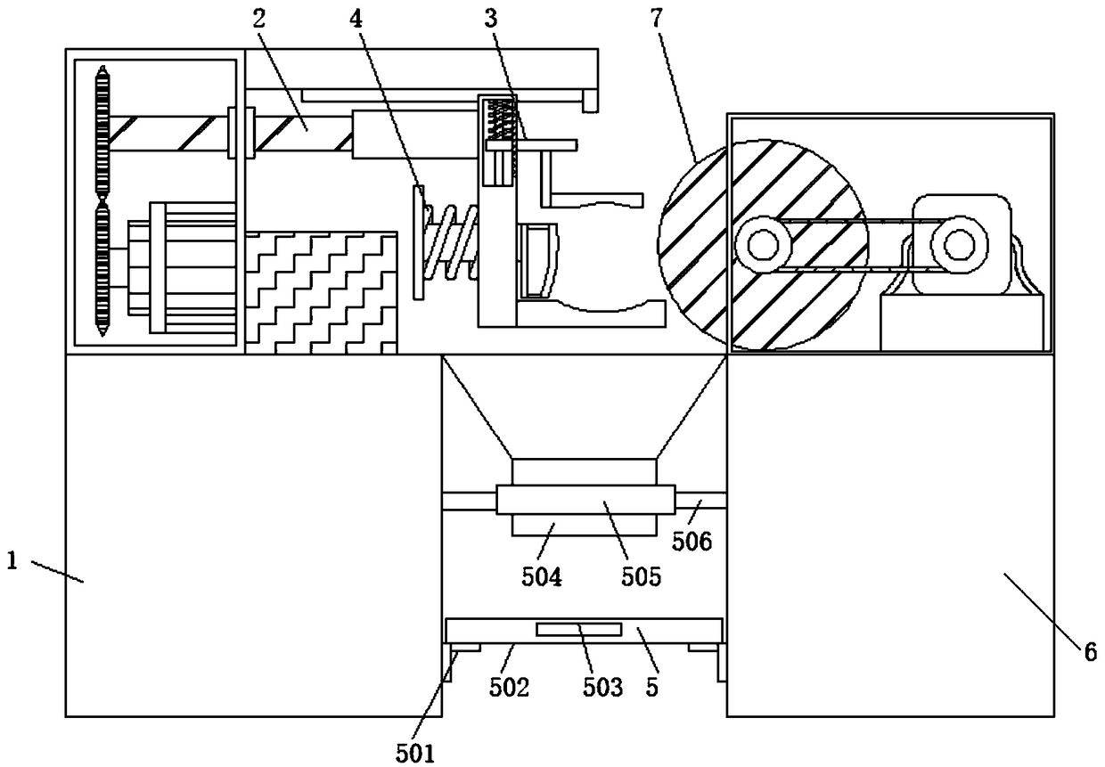 High-efficiency slicing device for Chinese herbal medicine radix puerariae