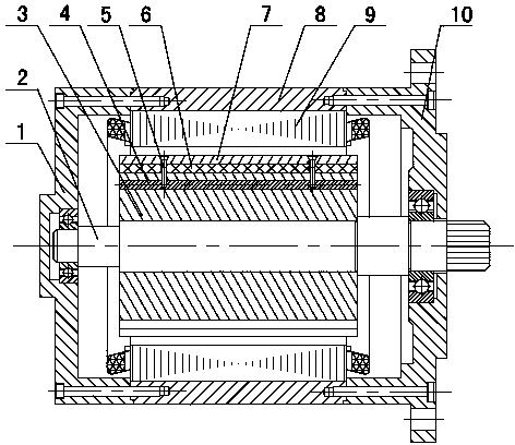 Power-driven compartment transport vehicle radial permanent magnet drive motor