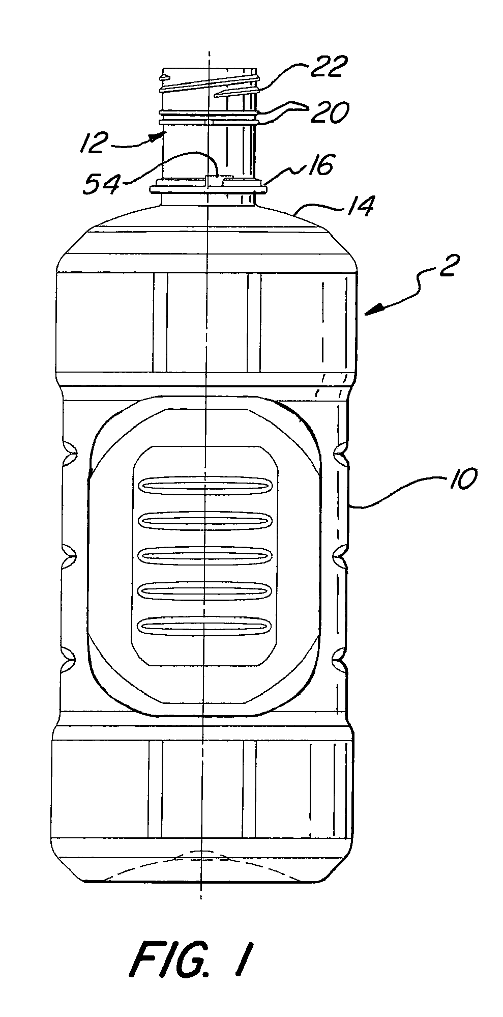 Bottle with extended neck finish and method of making same