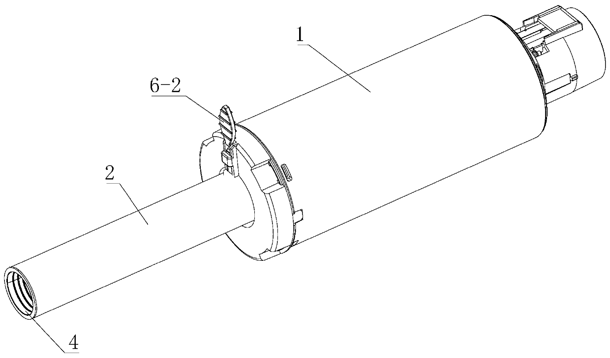 Powder adding component of carbon powder barrel and carbon powder barrel