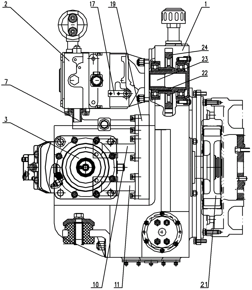 Integrated comprehensive type hydrostatic driving stepless transmission mechanism for high-speed track-laying vehicle