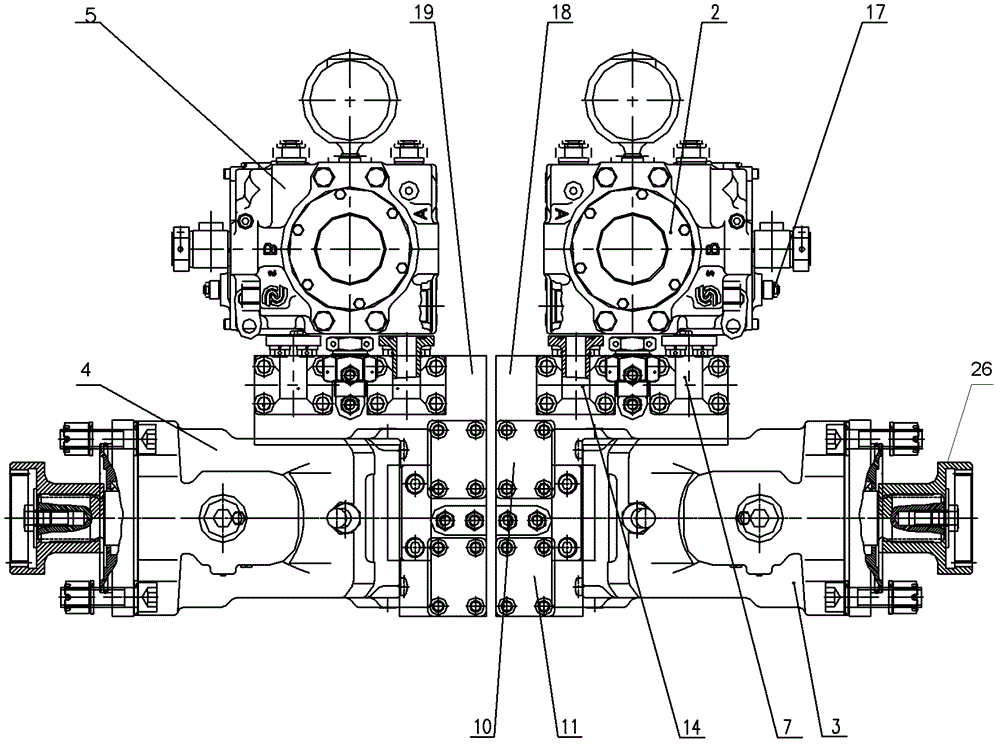 Integrated comprehensive type hydrostatic driving stepless transmission mechanism for high-speed track-laying vehicle