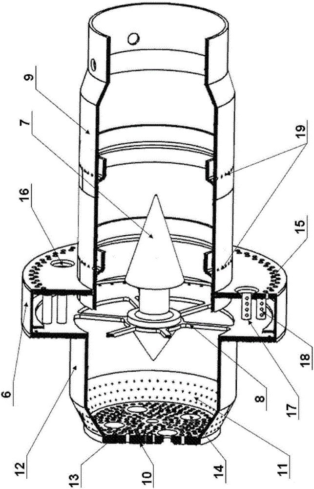 A double cavity flameless burner