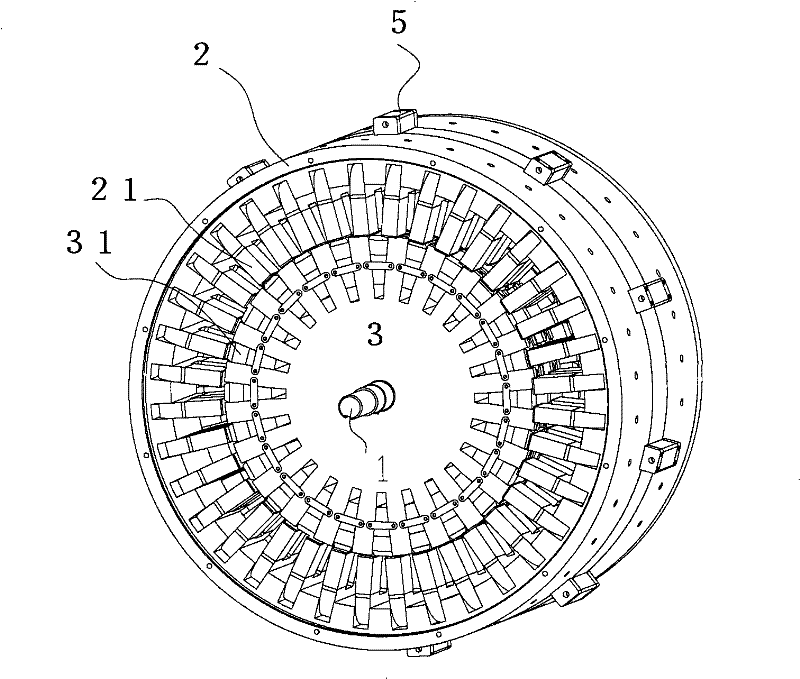 Array type frequency-stabilizing permanent magnet wind-driven generator