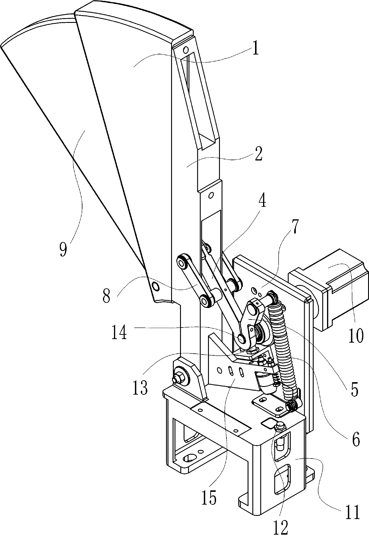 Shearing-type door blocking device