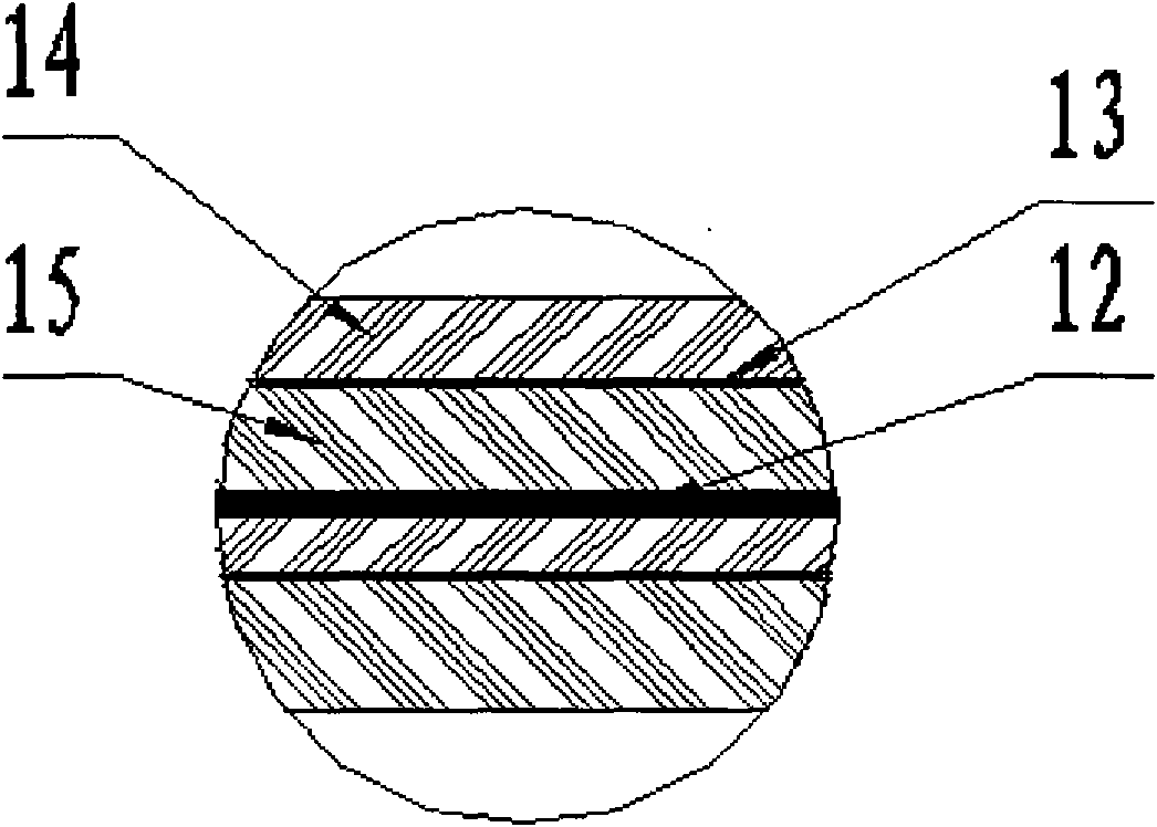 Hot melting connecting method of plastic composite pipe and connecting device used by same