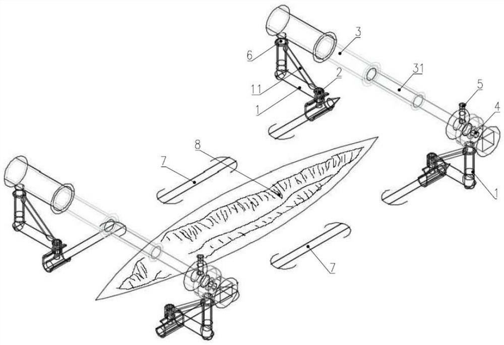 Assembled multi-section telescopic skin retractor