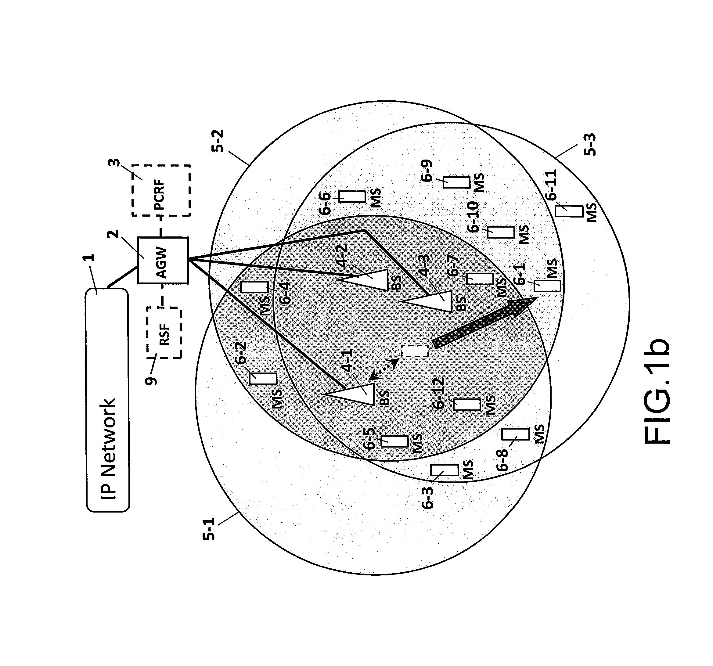 Route selecting device and mobile radio communication system