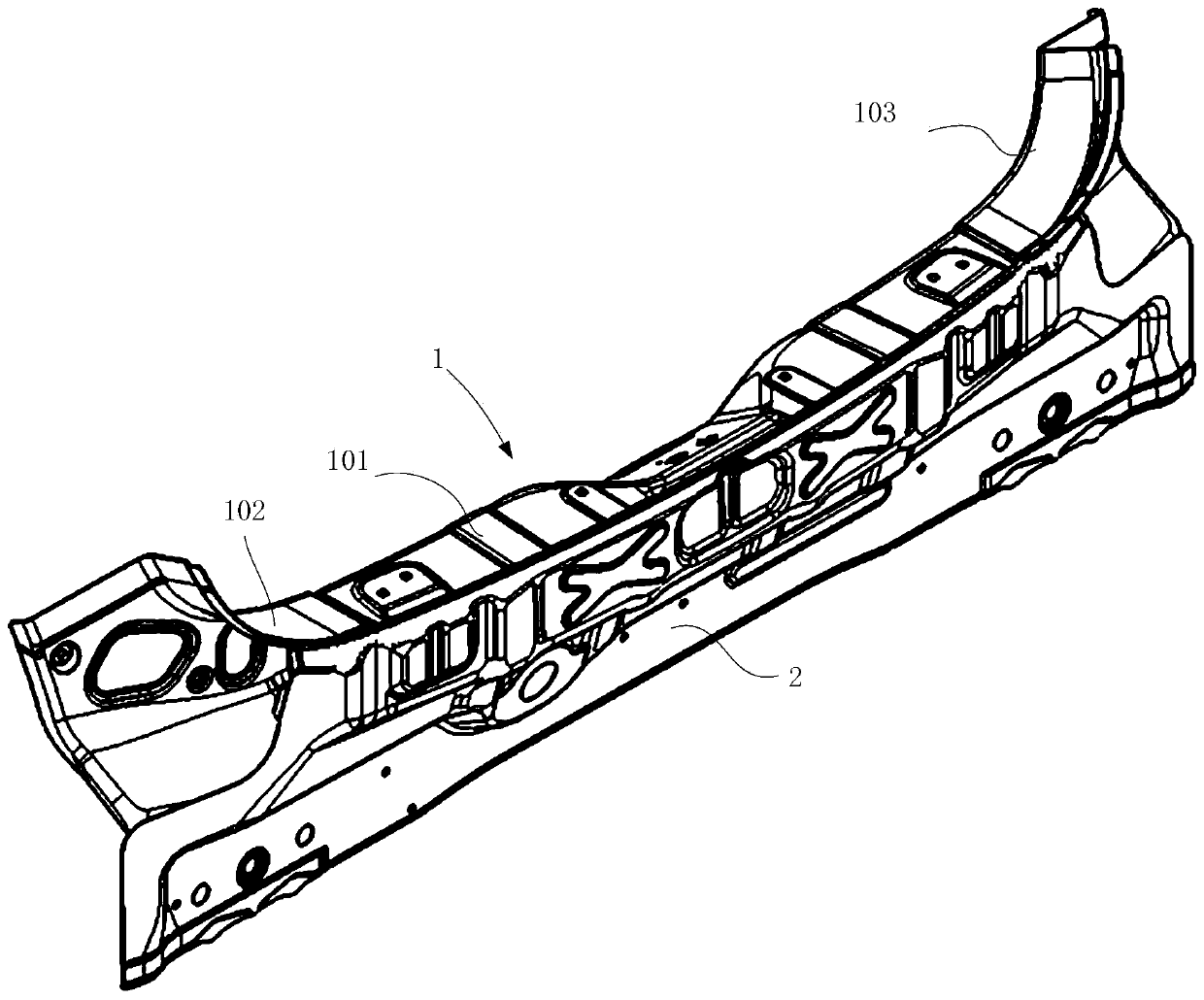 Auto rear wall assembly