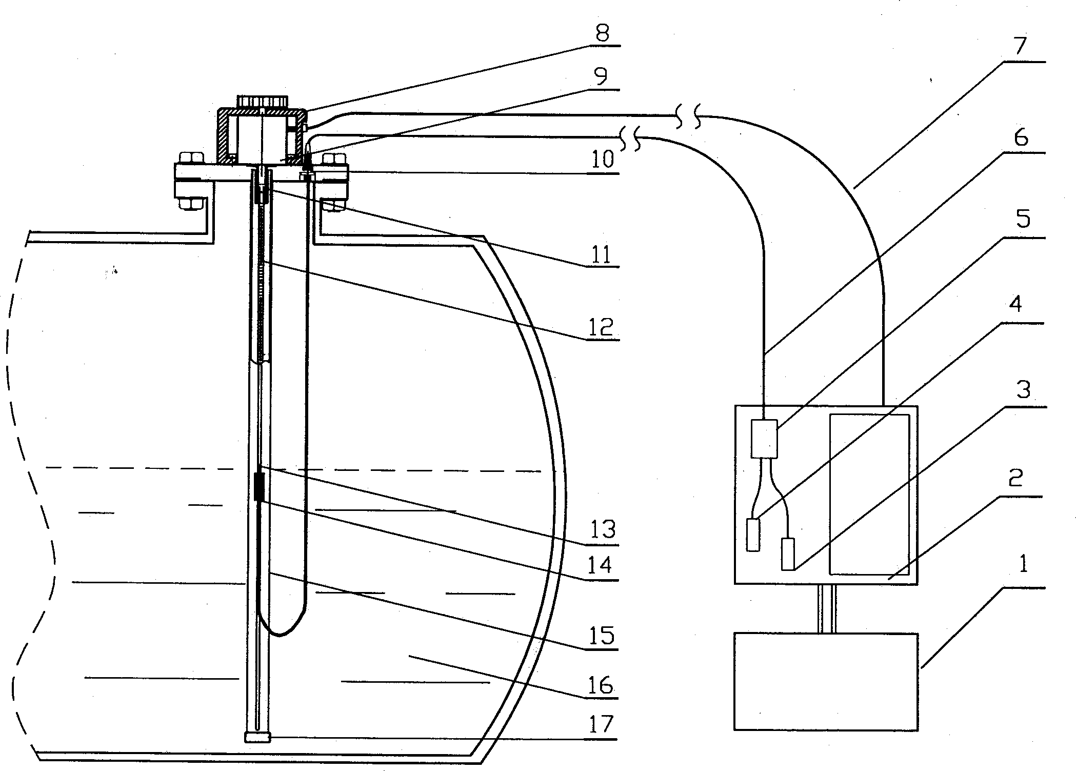 Single optical fiber tracing type high precision continuous liquid level measuring method