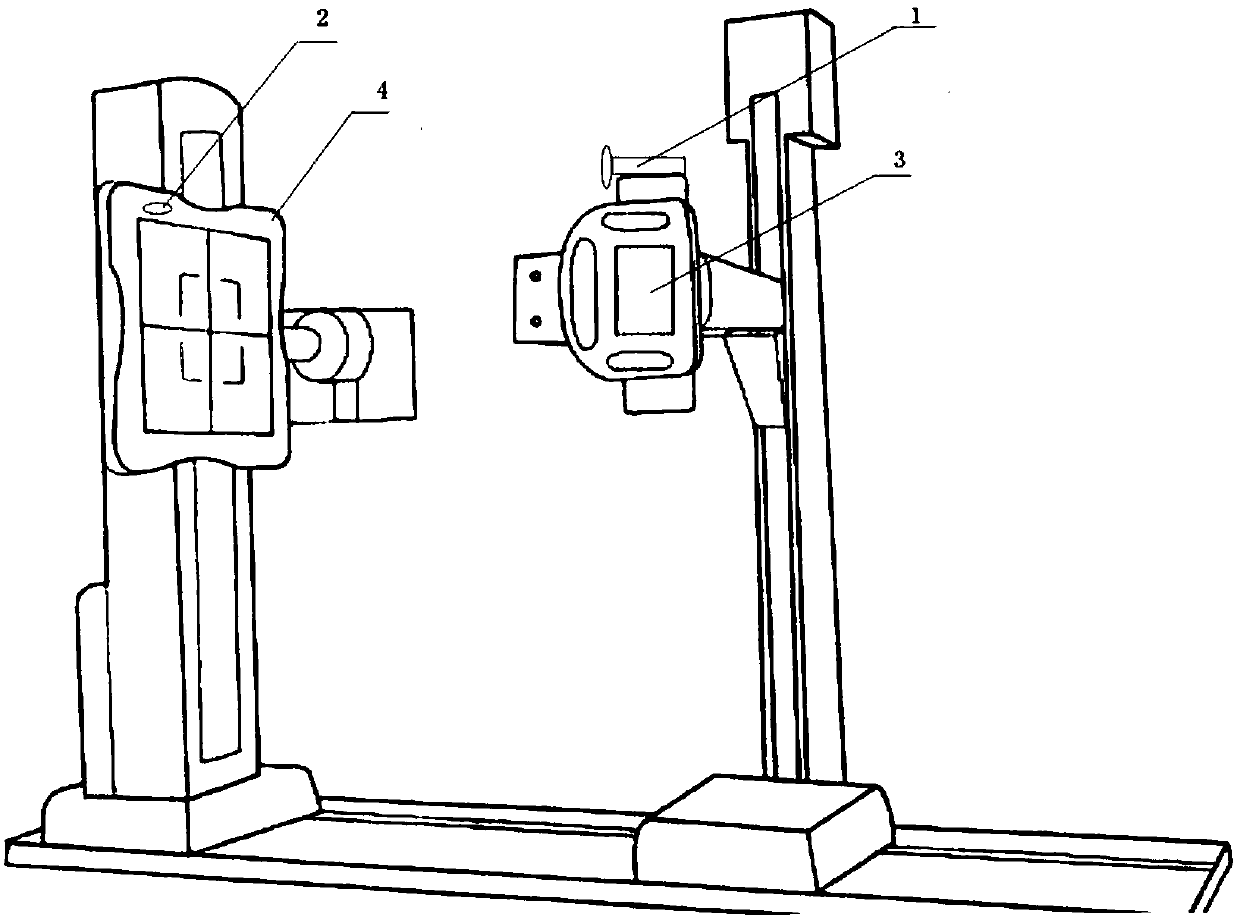 Device for assisting coordinated movement of flat panel and bulb tube