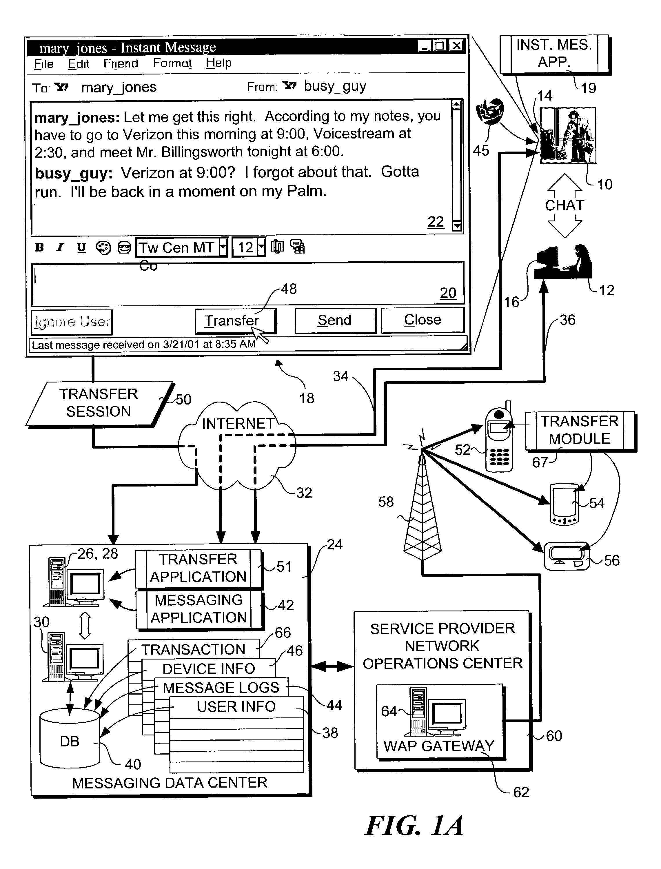 Method and system for transferring a computer session between devices