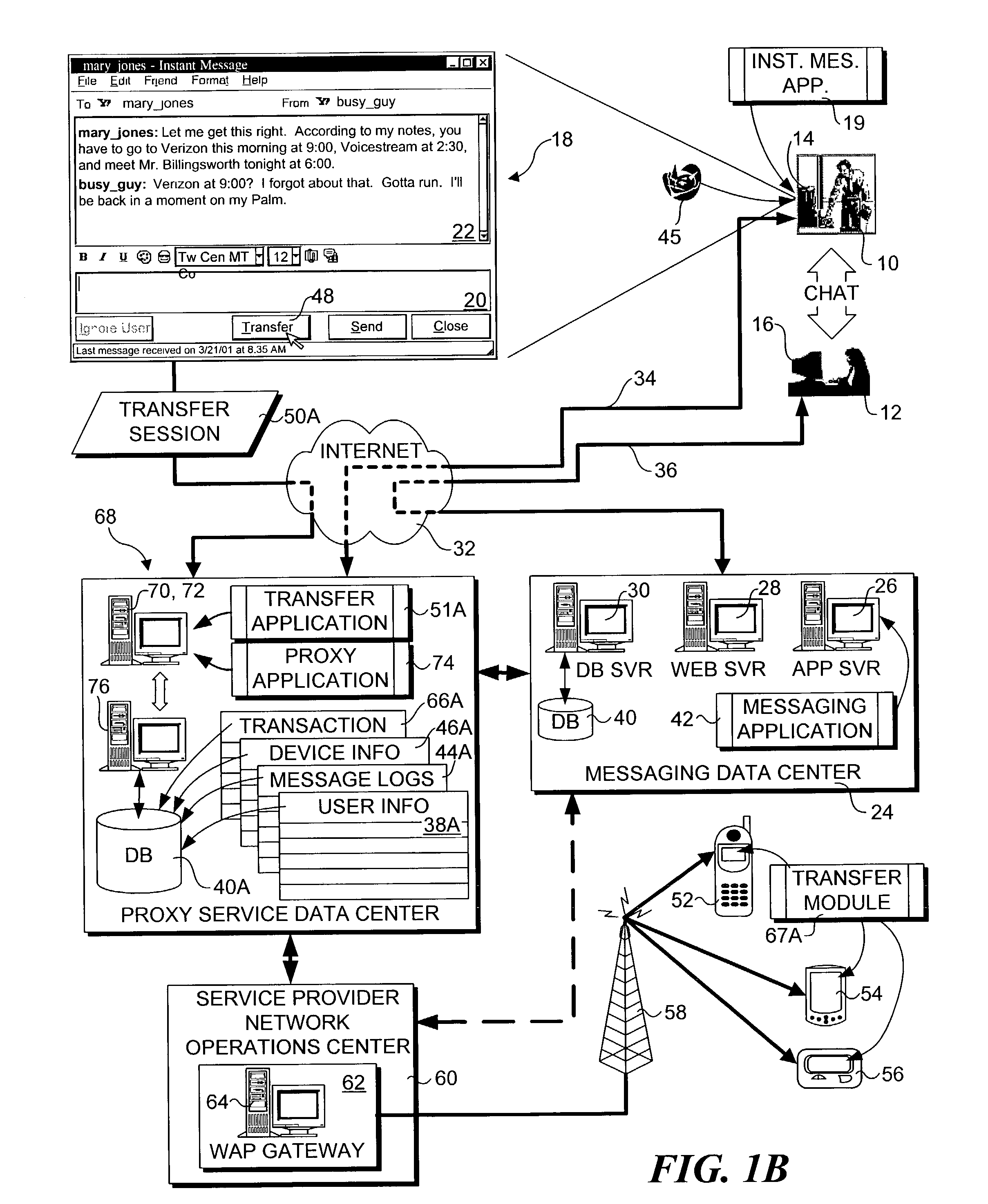 Method and system for transferring a computer session between devices