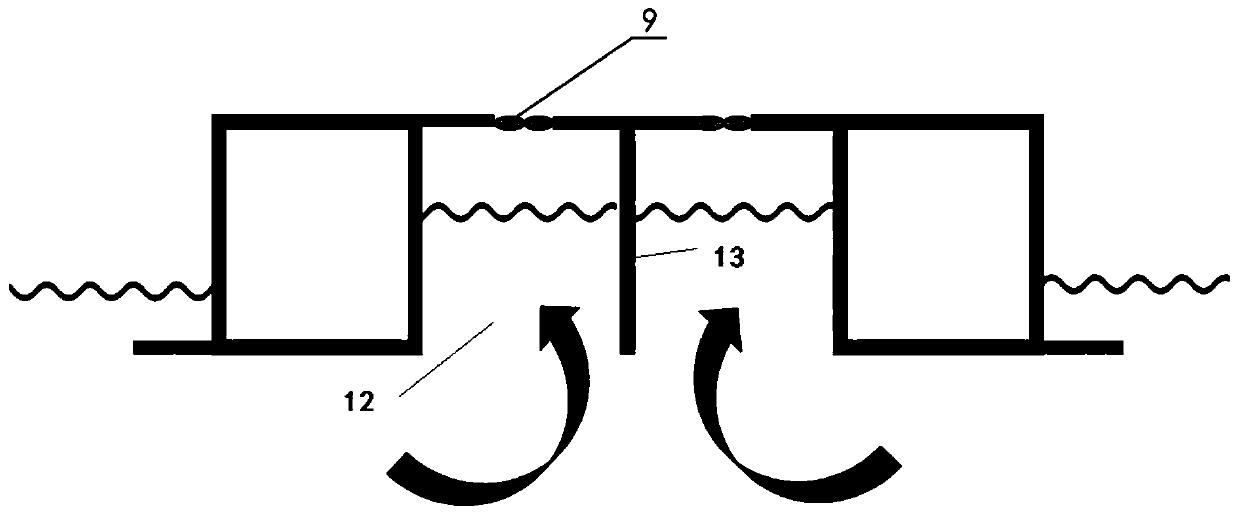 Wind energy-wave energy combined power generation device and power generation method based on offshore floating platform