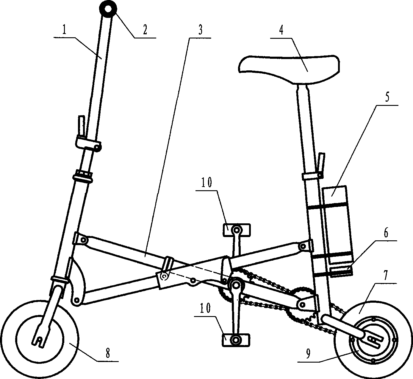 Ultra-portable folding electric bicycle