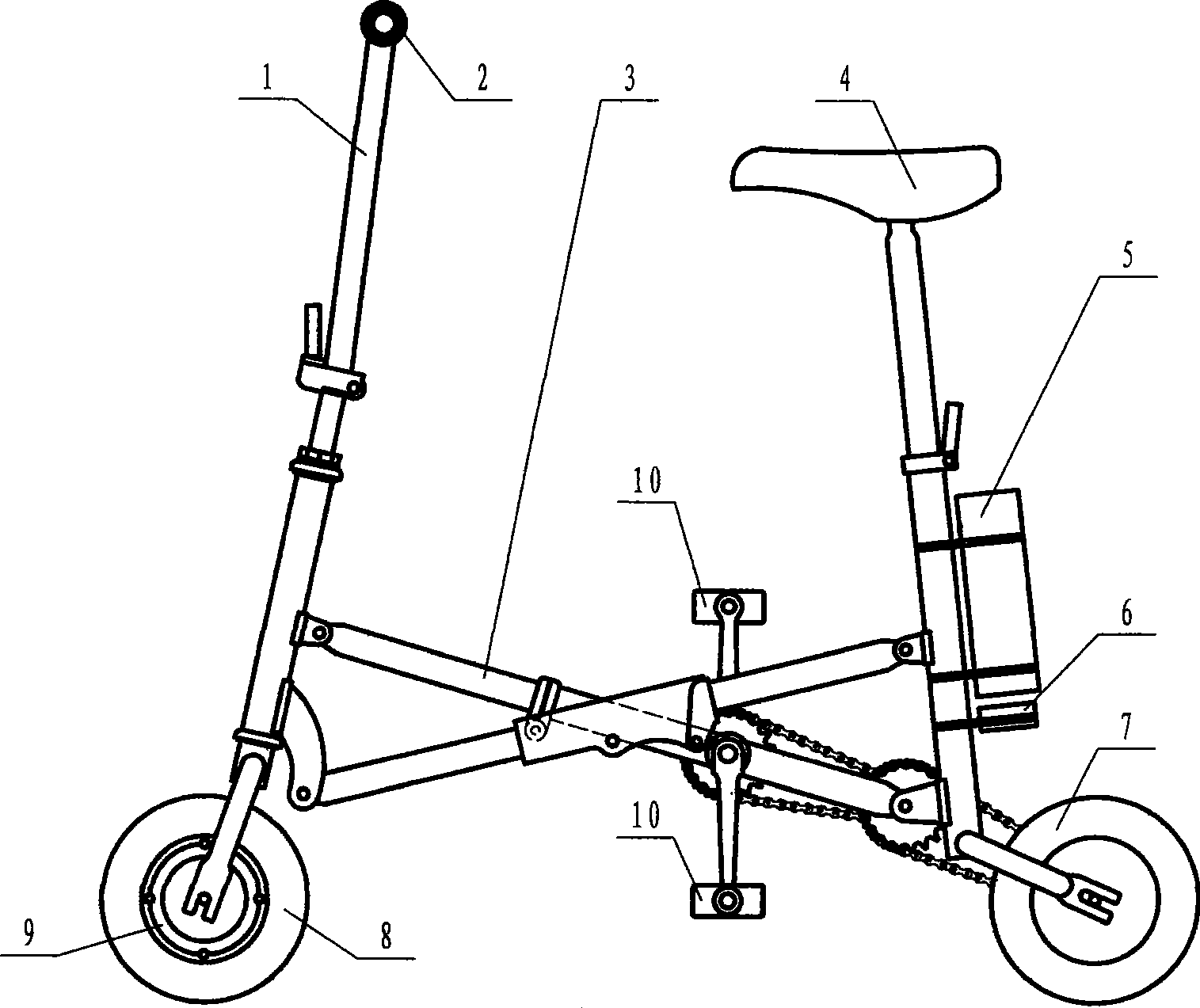 Ultra-portable folding electric bicycle