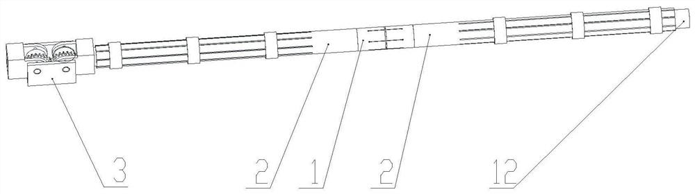 A vibration damping component of a large self-deploying satellite antenna