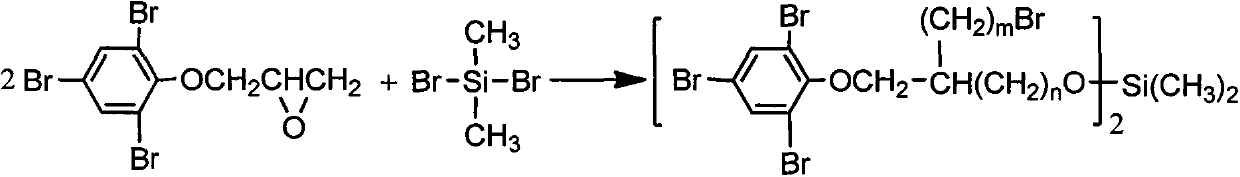 Tribromophenoxybromopropyl dimethylsilicate compound and preparation method thereof