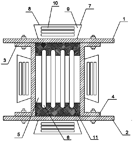 A high-heat-dissipating air-type bus duct and a preparation method thereof