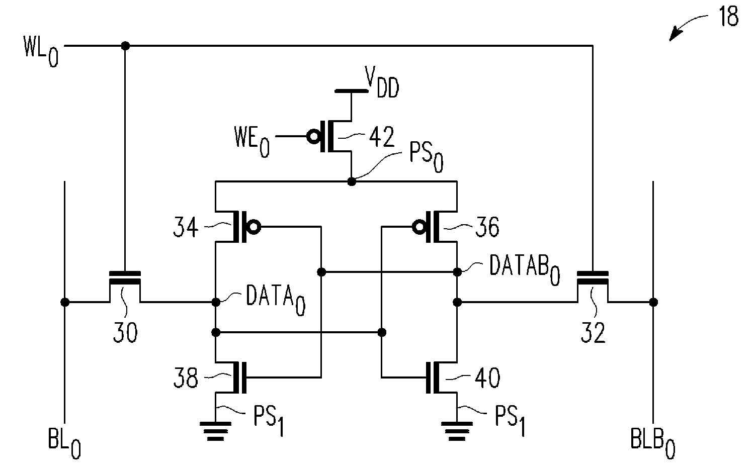 Memory with increased write margin bitcells