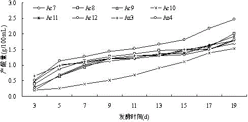 Apricotskin-skin residue vinegar acetic bacterium as well as separating-purifying method and application method thereof