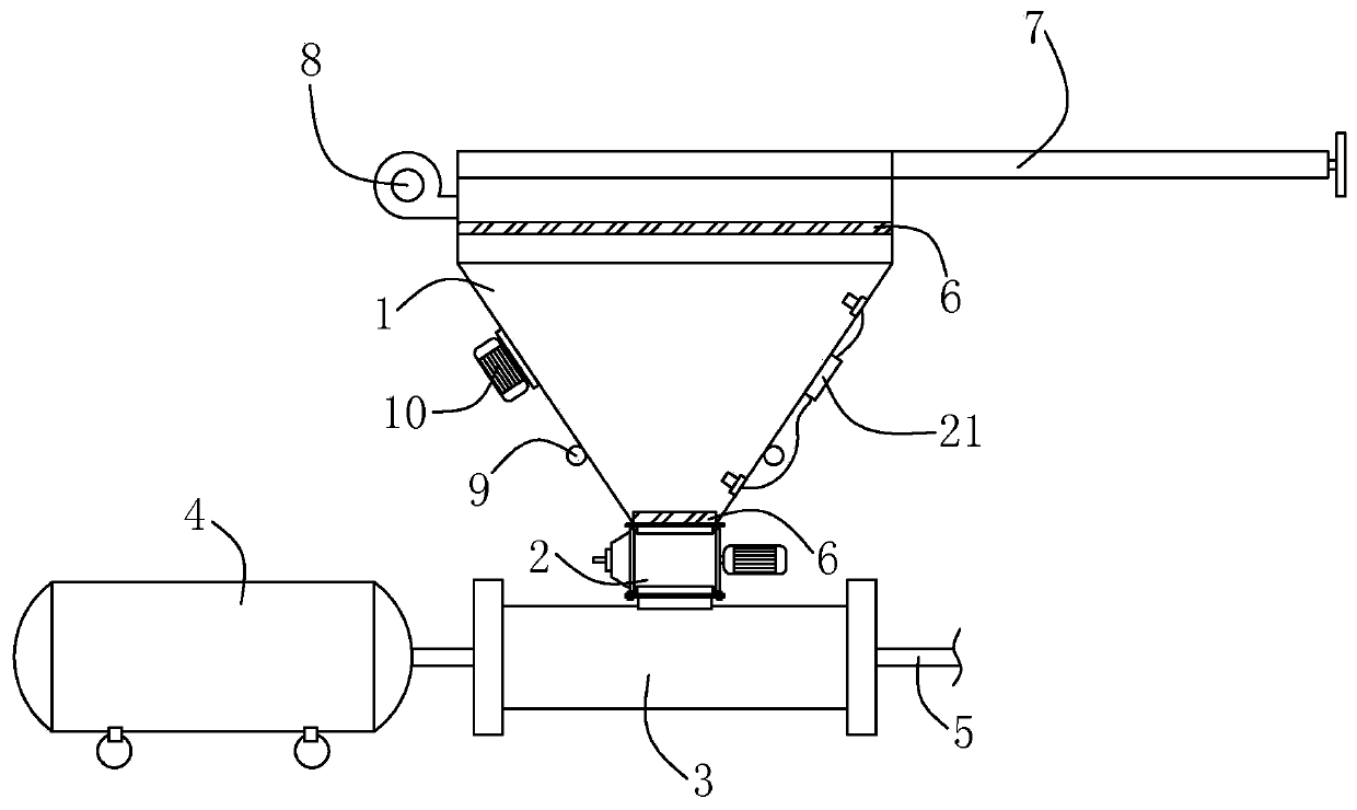 Urea solution continuous online batching system and solid feeding assembly thereof