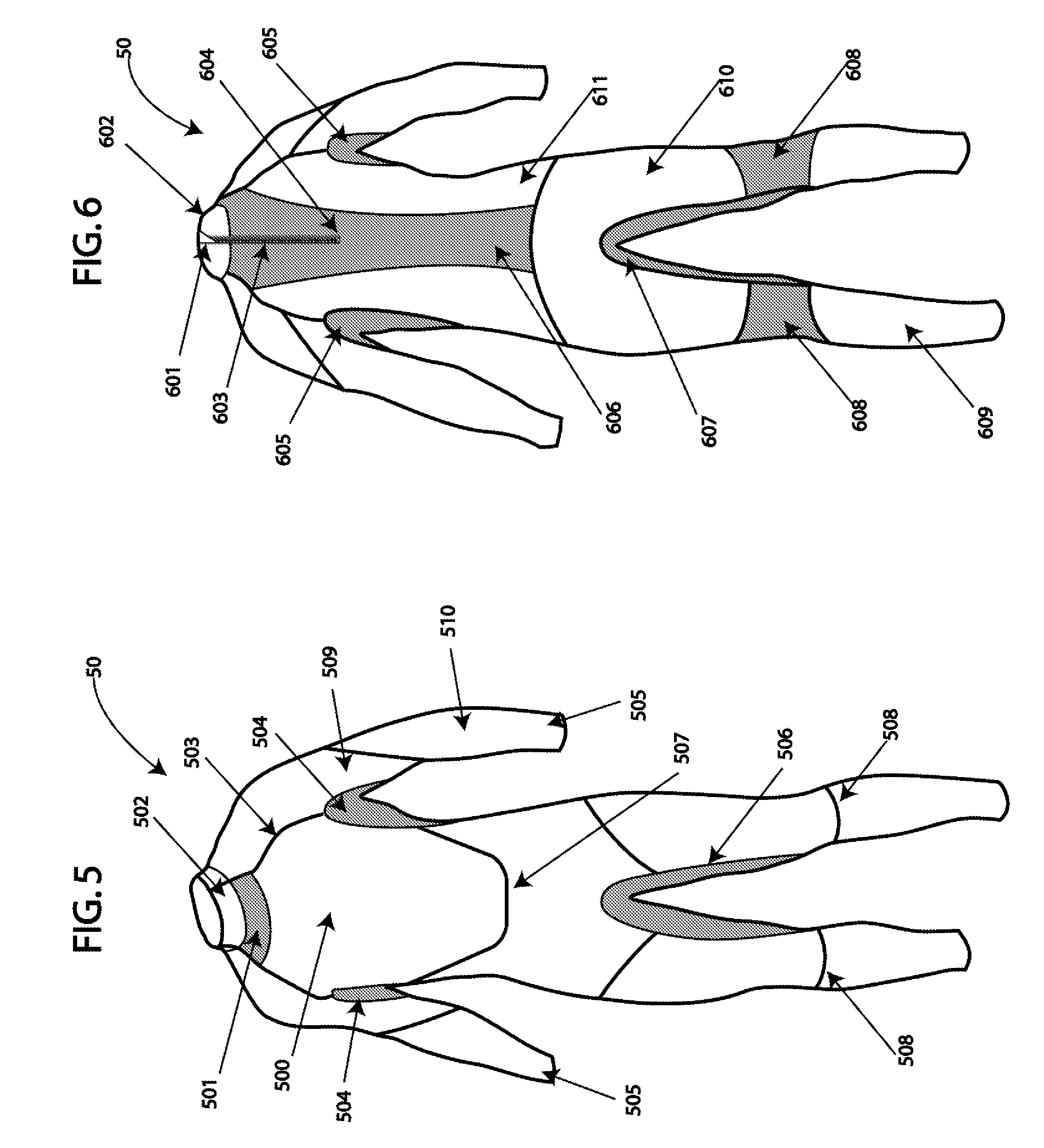 Water-sport garment with breathable fabric panels