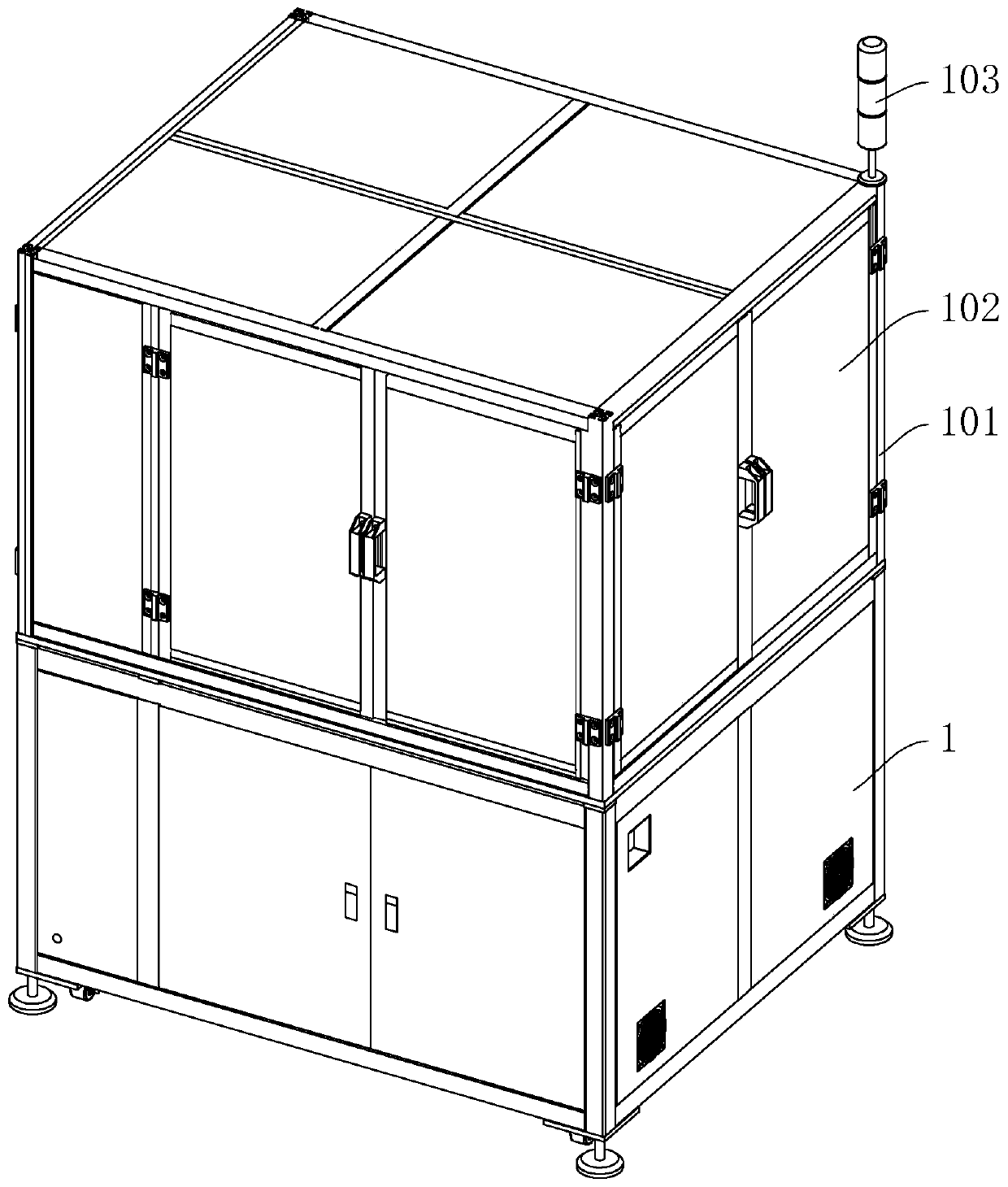 Assembling equipment for coaxial connector