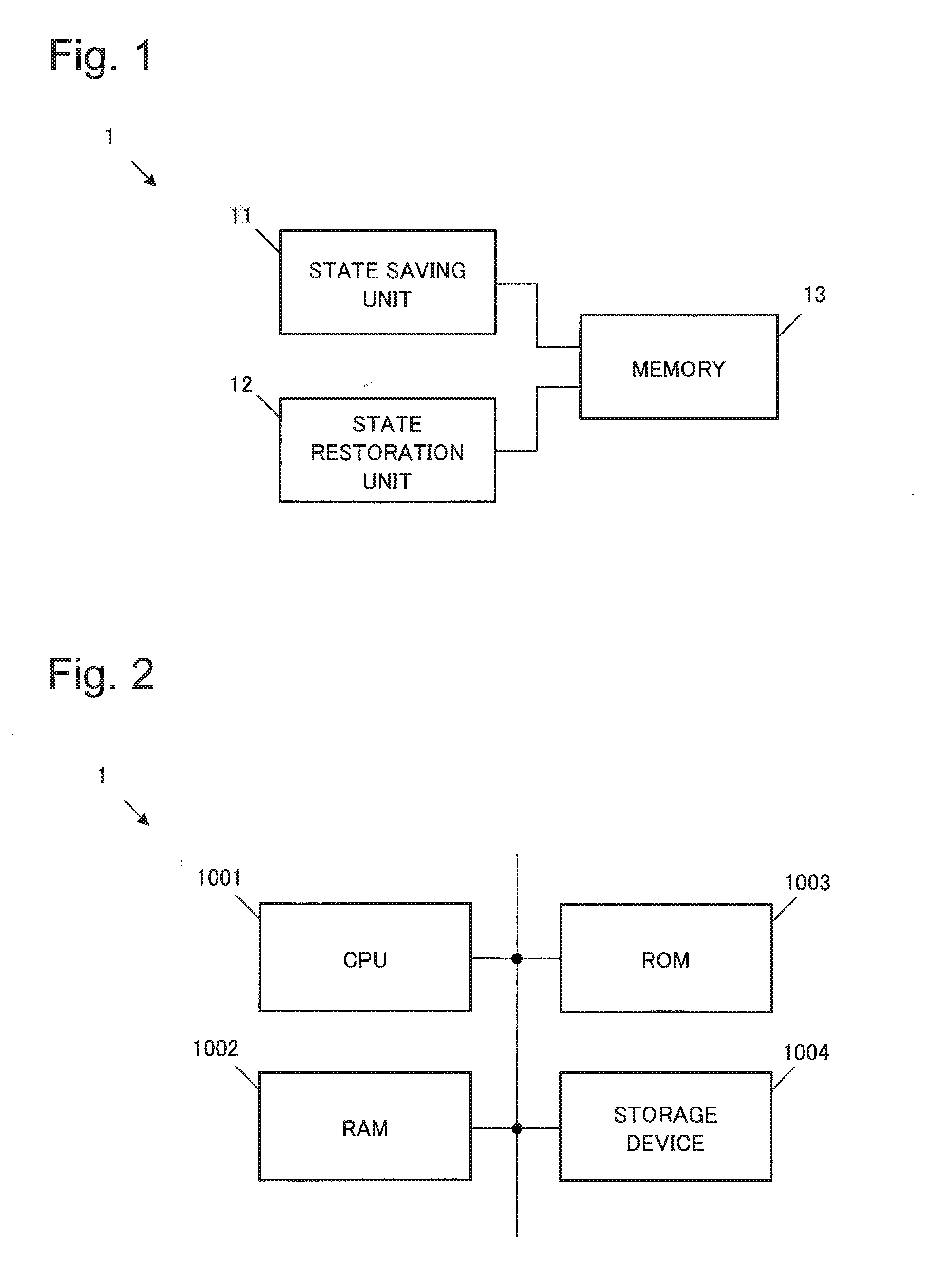 State storage and restoration device, state storage and restoration method, and storage medium