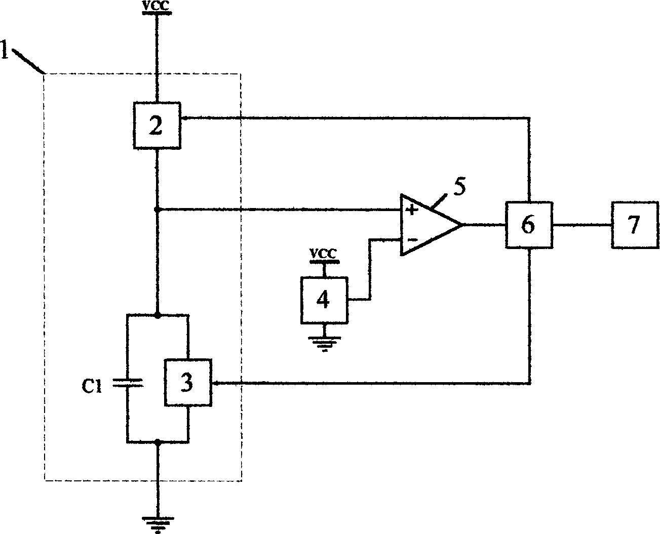 Resistance measuring circuit and detection, control and alarm apparatus comprising said circuit