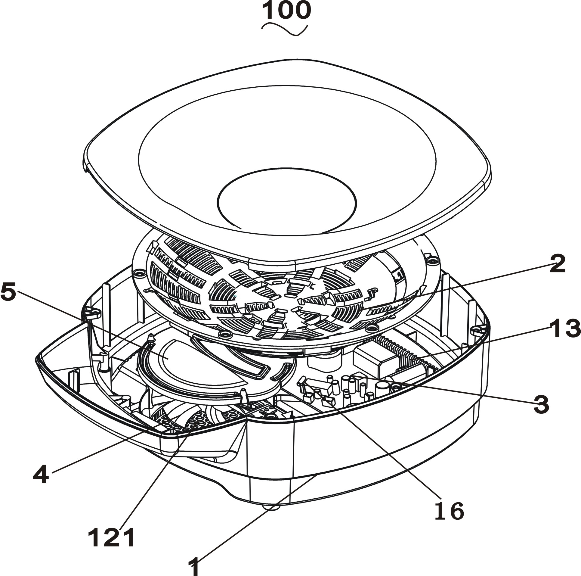 Efficient radiating intelligent frying kitchen range