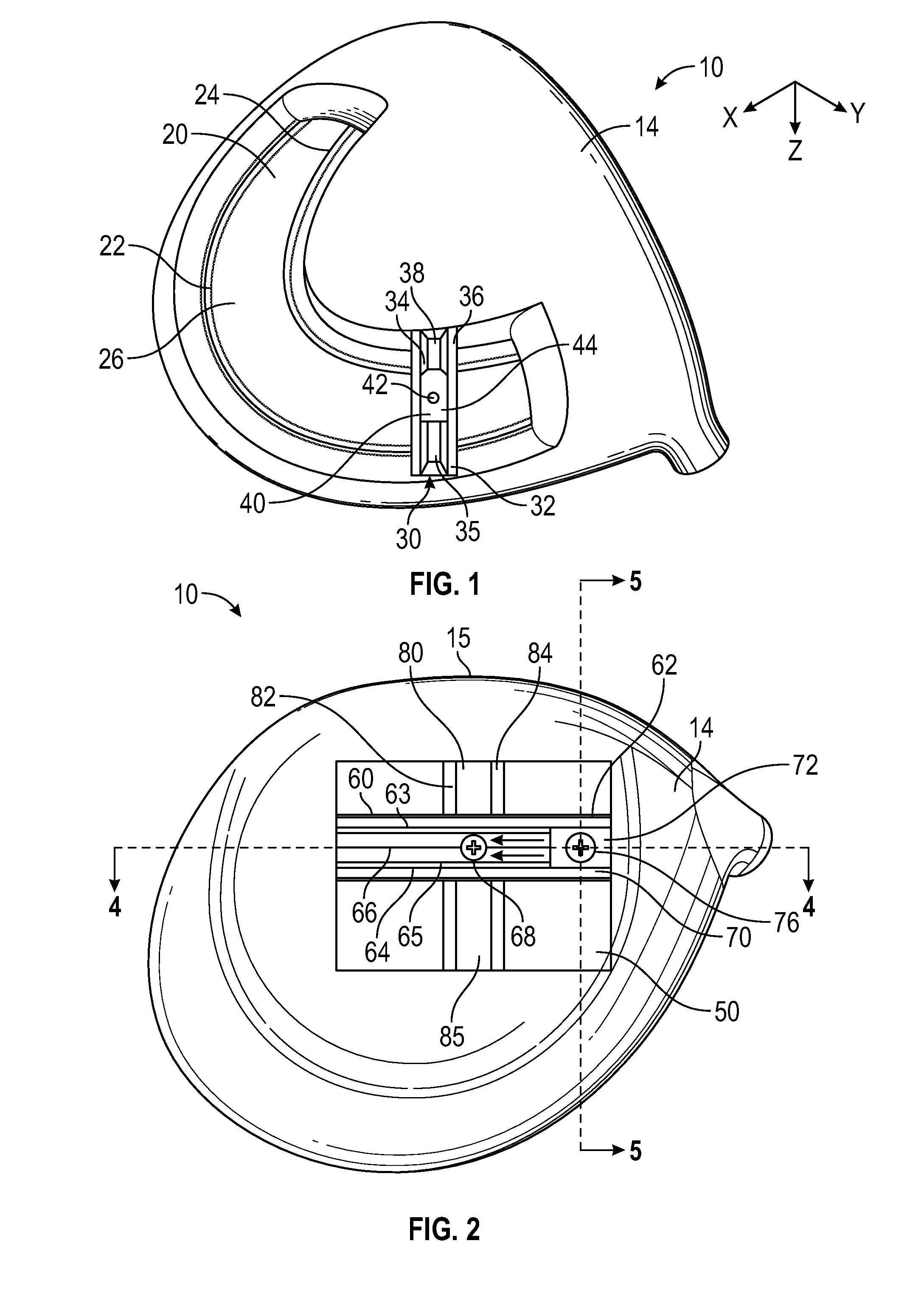 Golf Club Head With Adjustable Center of Gravity