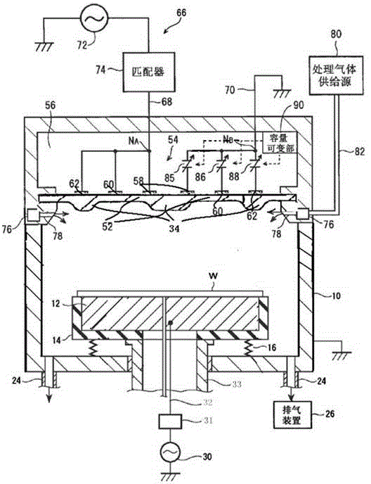 Inductive coupling type plasma processing apparatus