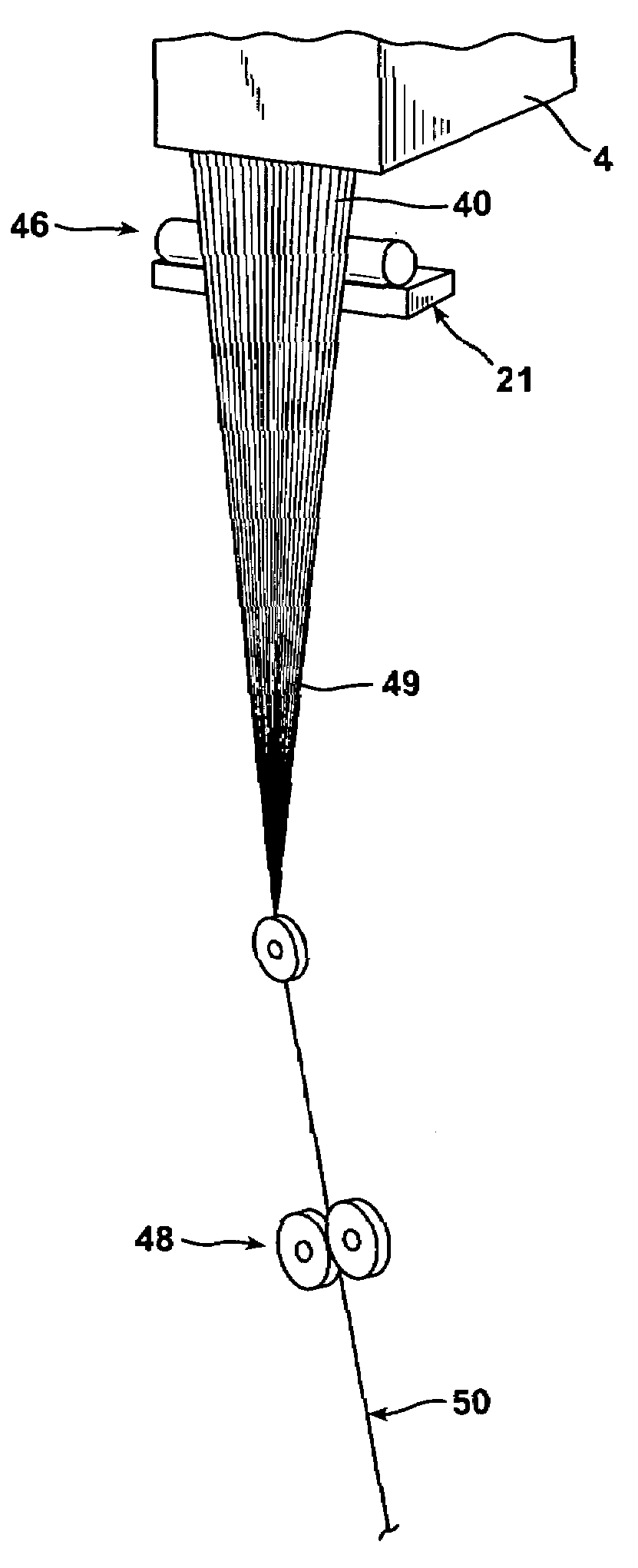 Chemical coating composition for glass fibers for improved fiber dispersion