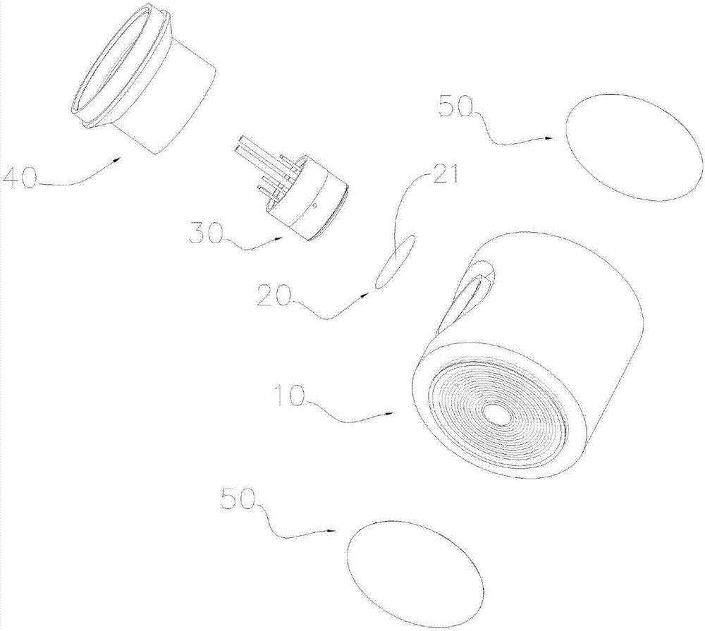 Differential pressure sensor device and encapsulation method thereof