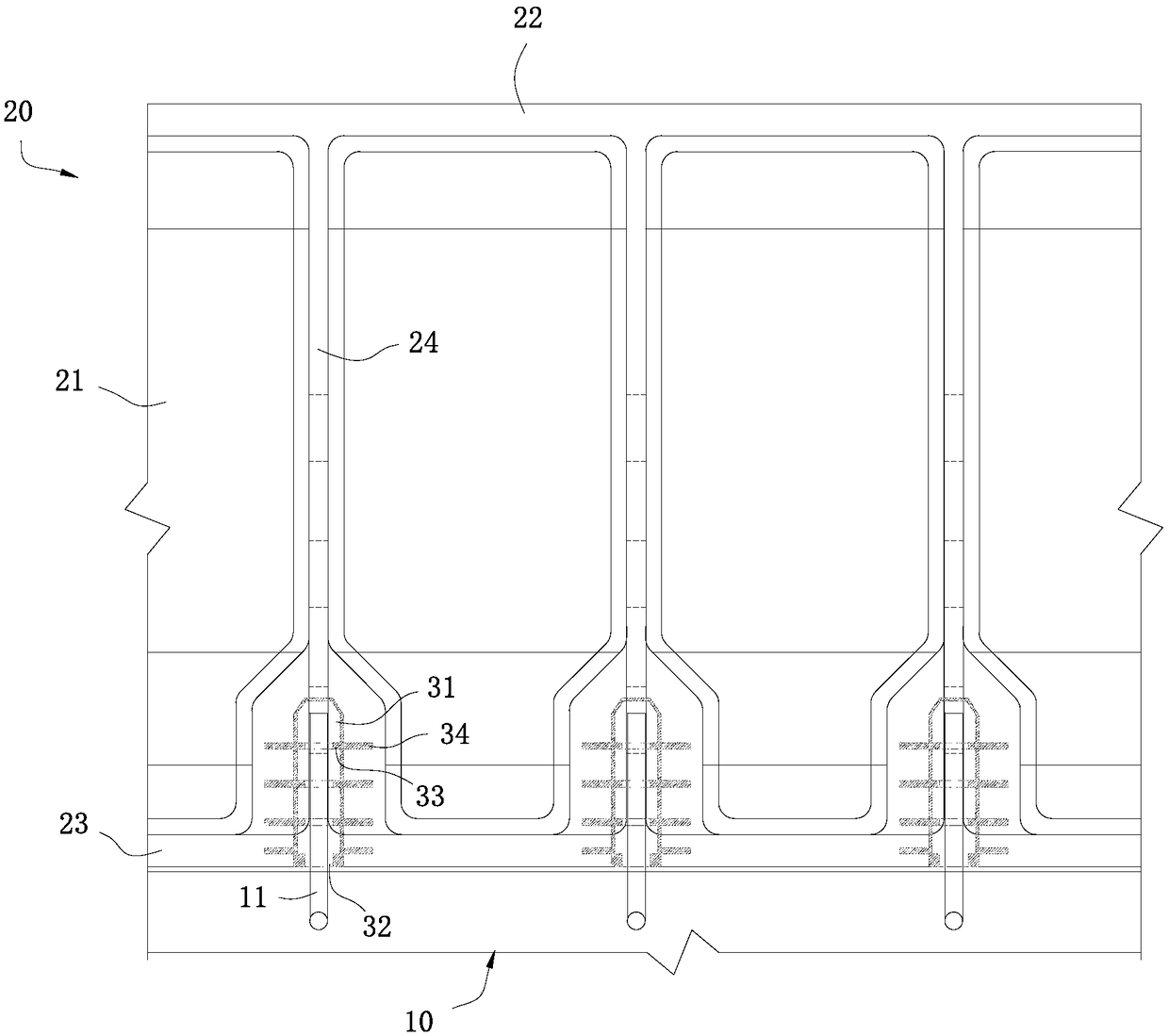 Prefabricated assembled UHPC side anti-collision guardrail grouting connecting structure